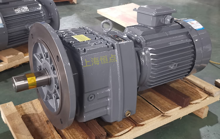 RF87減速機，立式安裝，輸入配電機，實物照片如下