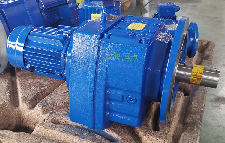 RF87減速機，立式安裝，輸入配電機，實物照片如下