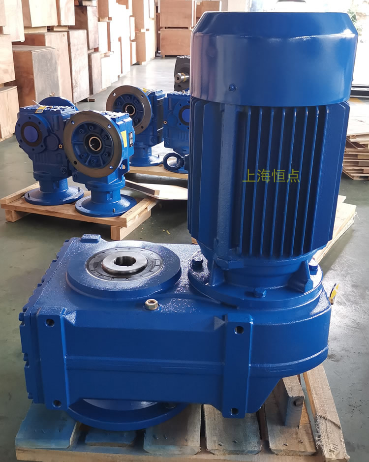 FAF87減速機 輸入配電機 輸出通孔+法蘭 實物圖